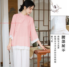 Womens Cotton Linen Kung Fu Tai Chi Uniform Martial Arts yoga Wear Summer Suit