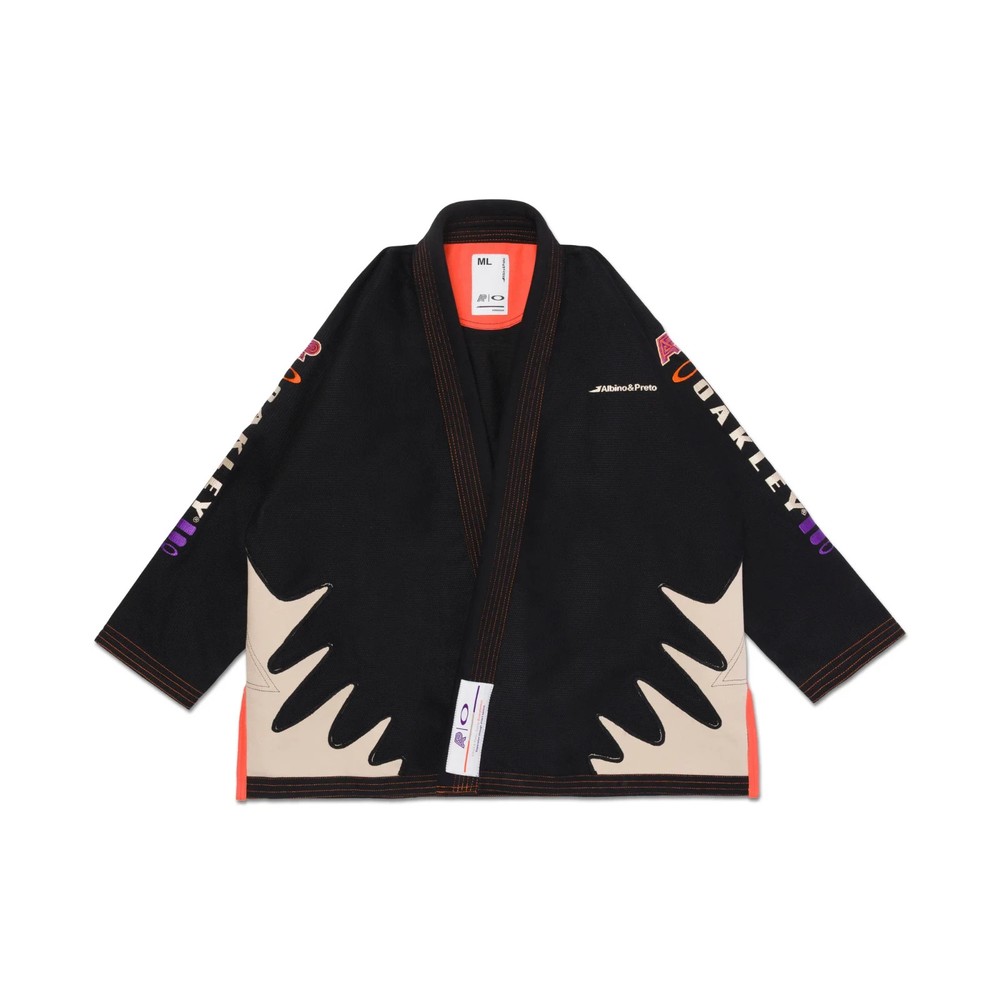 New Albino and Preto x OAKLEY® GI BJJ 450 GSM BJJ Jiu Jitsu Kimono Competitor