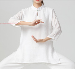 Women Tai Chi Morning Exercise Suit Kung Fu martial arts Wing Chun Linen Uniform