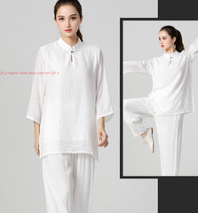 Women Tai Chi Morning Exercise Suit Kung Fu martial arts Wing Chun Linen Uniform