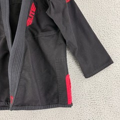 Elite Sports BJJ Gi Jacket Youth Kid Size C2 4’6″ – 4’9″ 80-95 lbs Pull On Black
