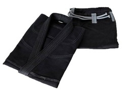 Black BJJ Gi Uniform Brazilian Jiu Jitsu Kimono Judo Training Suit w/ free Belt