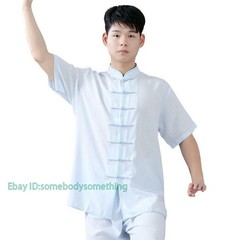 Linen Martial Arts Tai Chi Uniform Kung Fu Wingchun Suit Short Sleeves Outfit