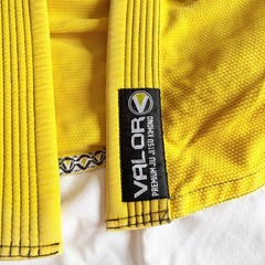 GUC Yellow Valor Premium Jiu Jitsu Kimono Gi Unform Jiu Jitsu (Size A-1)