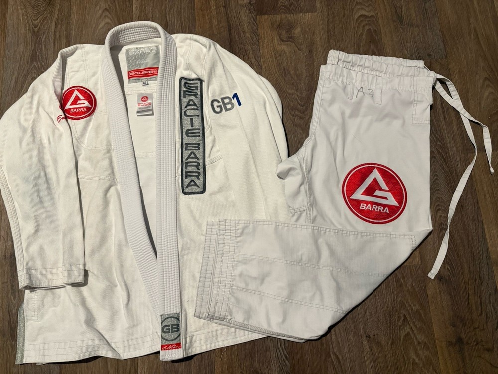 Gracie Barra Gi Adult A2 Jacket A3 Pants Jiu Jitsu Kimono White