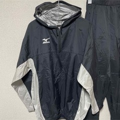 Mizuno Sauna Suit M Black Silver Hooded Weight Loss Suit Set for Boxing Japan