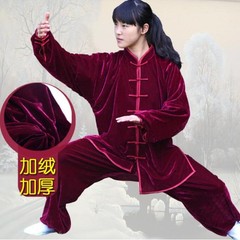 Women Men Martial Arts Uniform Yoga Tai Chi Sets Tang Kung Fu Suit Outfit Thick