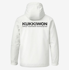Kukkiwon Taekwondo Martial Arts Windbreaker White Full Zip Authentic