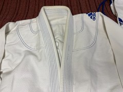 MENS USED ADIDAS JUI JITSU WHITE COTTON GI PANTS BJJ SET SIZE A2