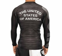 New Fuji USA 2.0 MMA BJJ Jiu Jitsu LongSleeve Long Sleeve LS Rashguard – Black