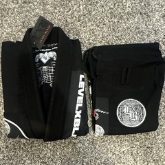 Level X Black Jiu Jitsu BJJ Gi Uniform Kimono Black A00F (fitted) Adult Unisex