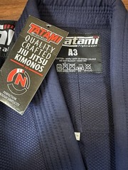 Tatami Fightwear Nova BJJ Gi Adult A3 Navy Jiu Jitsu New W Tag
