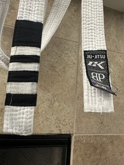Lokal Kimonos Breakpoint A0 BJJ Gi White+Pants & White Belt Brazilian Jiu Jitsu