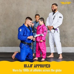 Elite Sports IBJJF Ultra Light BJJ Brazilian Jiu Jitsu Gi for Kids with Presh…