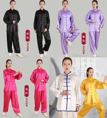 Chinese Kung Fu Tai Chi Silk Uniform Martial Arts Wushu Wing Chun Sets Unisex