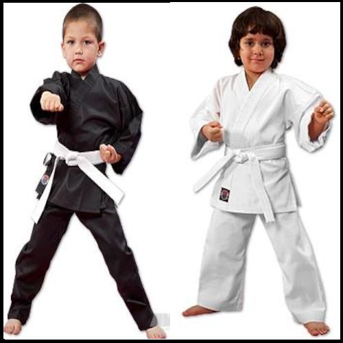 NEW Proforce Lightweight 6oz Karate Uniform Gi White or Black with White Belt