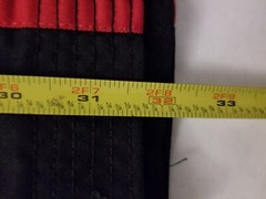 Kids Karate Pants NEW Size 1 Black w/Red Stripes. Elastic Waist w/ Drawstring