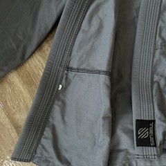 Sanabul Gi BJJ Jiu Jitsu Top & Pants Set Grey Gray Size A1 Heavy Cotton Grapple