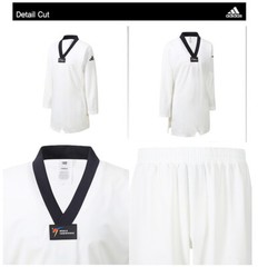 Adidas ADI-FIGHTER NEW 3-STRIPE Taekwondo Uniform (Dobok) Tae Kwon Do TKD