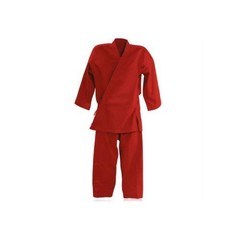 KANKU New Karate Uniform Red, Black, White 10 oz Medium Weight Adult, Kids