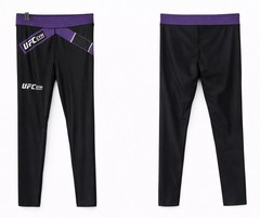 UFC Gym Dethrone Kombatants Men’s Compression Spats Leggings Black Purple SZ L