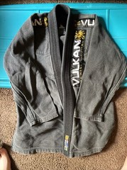 Men’s Vulkan The Real Jiu Jitsu Black Top Pro A0 Fight Wear 100% Cotton Jacket
