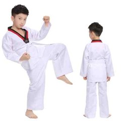 Judo Clothing Children WTF Karate Adult Uniforms White Taekwondo Long Sleeve
