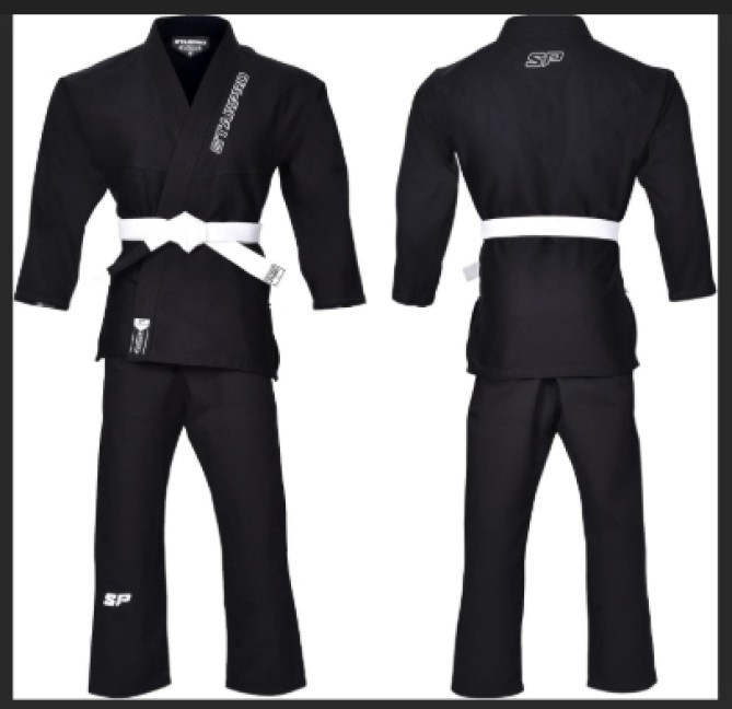 StarPro Evolve BJJ Brazilian Jiu Jitsu Gi – Adult – Black w/White Belt – Size A4