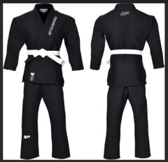 StarPro Evolve BJJ Brazilian Jiu Jitsu Gi – Adult – Black w/White Belt – Size A4