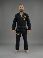 Black BJJ Gi Brazilian Jiu Jitsu Kimono MMA Grappling Uniform