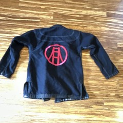 Bay Jiu-Jitsu Gi Jacket Black A0 Embroidered Logo Adult Unisex