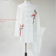 Men Women Milk silks Tai chi Uniforms Wushu Martial arts Kung fu Wing Chun Suit