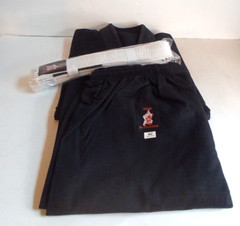 Your Jiu Jitsu Gear BJJ Gi Uniform Black with White Belt Youth M2. #0621