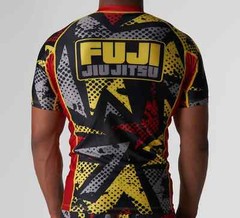 Fuji Yellow Flex Lite MMA BJJ Jiu Jitsu Short Sleeve SS Rashguard Black/Yellow