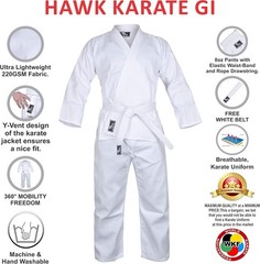 Hawk Sports Karate Uniform, Lightweight Karate Gi with Belt for Kids and Adults,