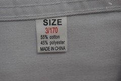 Lot of 3 New Taekwondo Uniforms White Dobok Gi + Belt Sizes 3/170 4/180 Martial
