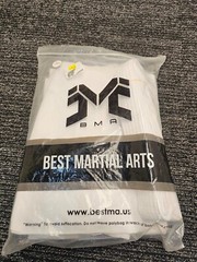 BMABest Martial Arts V-Neck Uniform #1 150CM / White / White Belt
