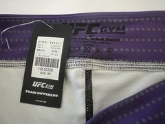 UFC Gym Dethrone Kombatants Men’s Compression Spats Leggings Black Purple SZ L