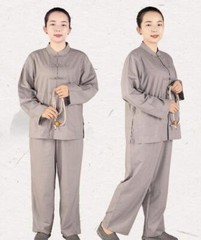 Shaolin Monk Zen Lay Clothes Buddhists Meditation Uniform Temple Monk Robe Suits
