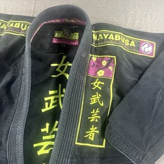 Hayabusa Onna Bugisha Jiu Jitsu Gi Black Jacket Adult F3 Pearl Weave 100% Cotton