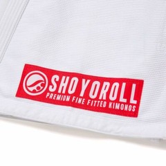 White BJJ Gi Shoyoroll Cut RVCA Batch 136 Competitor Retro Jiu Jitsu Uniform