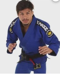 KINGZ 450 Royal Blue Jiu Jitsu Robe Size A1 (approx. Adult Small)