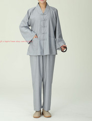 Women’s Suits Buddhist Monk Religion Clothing Sets Lay Shirt+Pants Uniforms Set