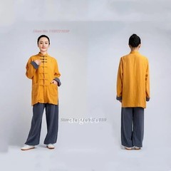 Chinese Kungfu Clothing Martial Arts Uniform Cotton Linen Tops+pants Training