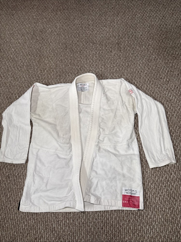 Hooks V5 Kimono Men A1L White Jiu Jitsu MMA Martial Arts Top Cotton