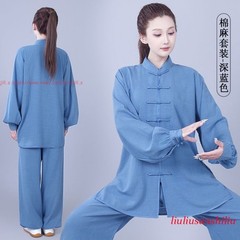 Unisex Kung Fu Tai Chi Suit Cotton Linen Shirt+Pants Wushu Martial Art Uniforms