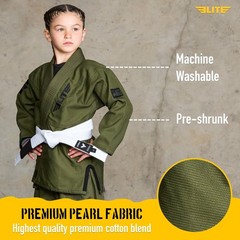 Elite Sports IBJJF Ultra Light BJJ Brazilian Jiu Jitsu Gi for Kids with Presh…