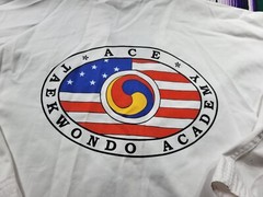 Ace Taekwondo Academy Top Only Size 4/180