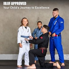 Ultra Light BJJ Gi for Kids – Brazilian Jiu Jitsu Uniform, Preshrunk Fabric, Fre
