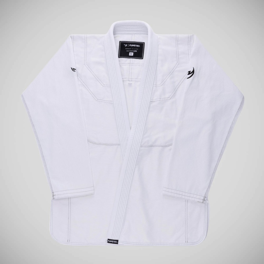 White BJJ Gi | Premium Custom Brazilian Jiu Jitsu Kimono | 450 GSM Pearl Weave